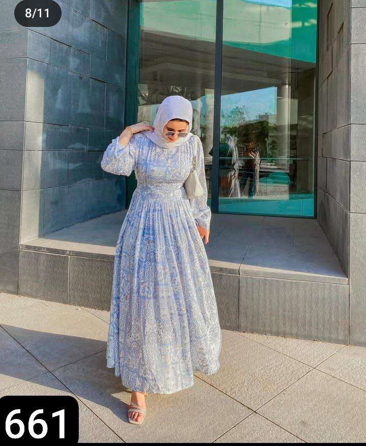دريس مشجر بحزام مطبوع ❤️🥳🤭🤭💰😍💰❤️