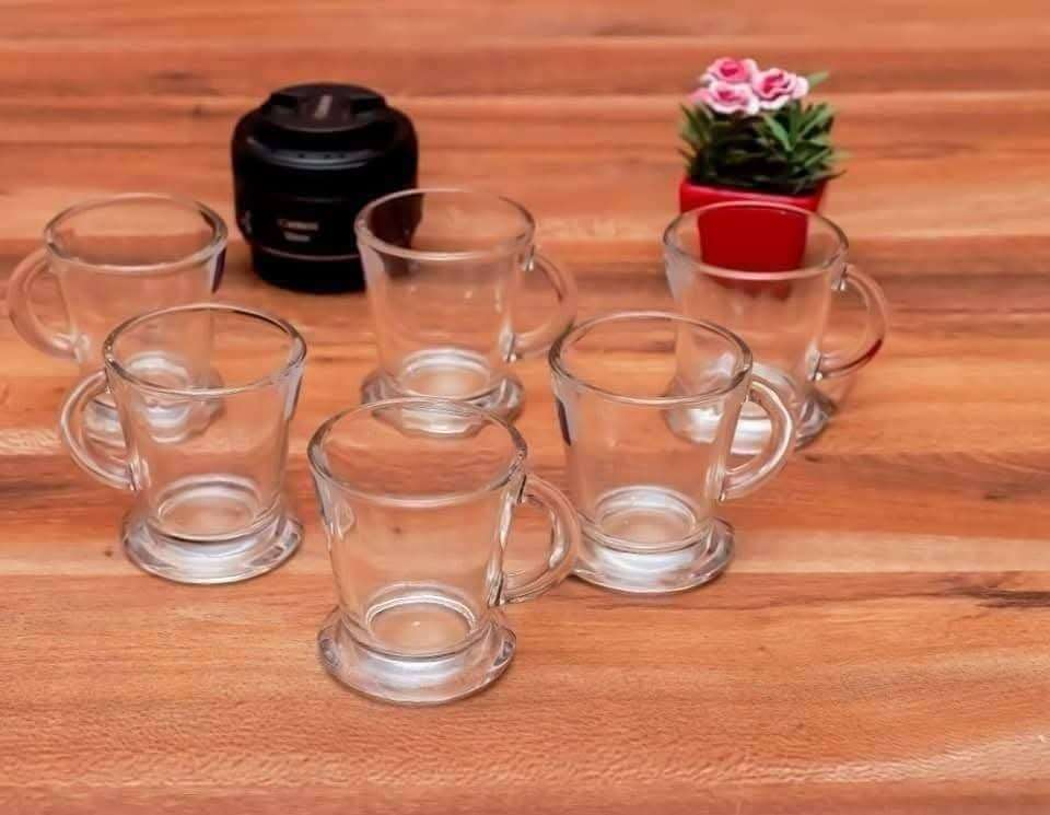 مج قهوة ليتشي حجم صغير 80 ملمج قهوة وسبريسو بقاعدة عريضة زجاج نقي