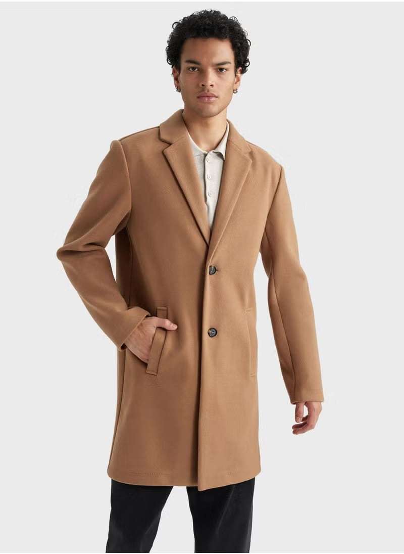DeFacto Essential Longline Coat معطف ديفاكتو الأساسي الطويل