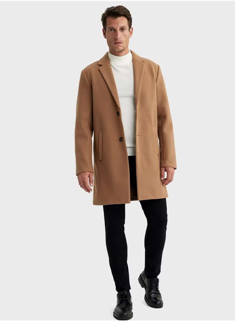 DeFacto Essential Longline Coat معطف ديفاكتو الأساسي الطويل