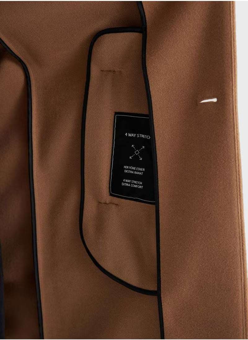 DeFacto Essential Longline Coat معطف ديفاكتو الأساسي الطويل