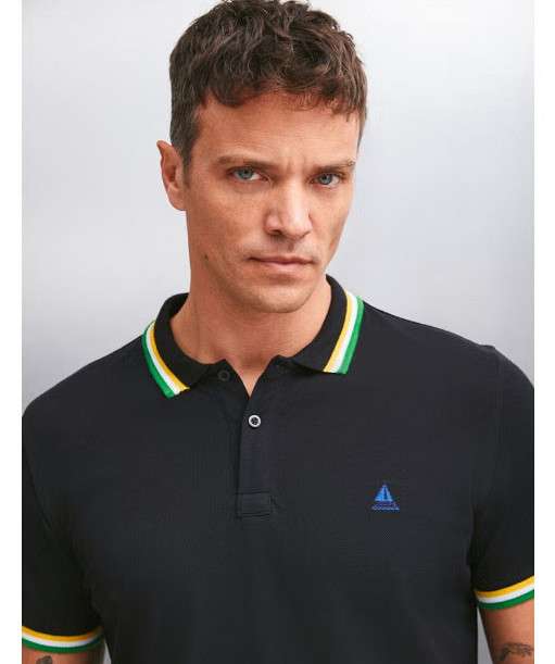 تي شيرت بولو أسود اللون للرجال من  Xander Men's Black Polo T-Shirt