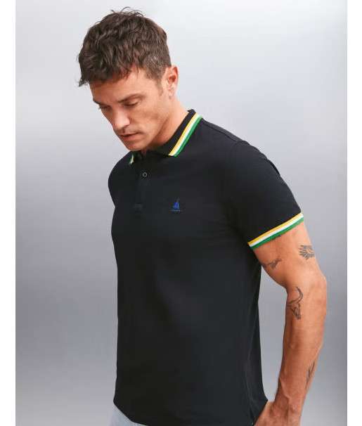 تي شيرت بولو أسود اللون للرجال من  Xander Men's Black Polo T-Shirt