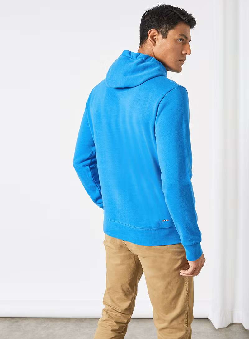 هودي بيبو أزرق  فرينش نابا بيجري Bebo Blue French Nappa Beige Hoodie