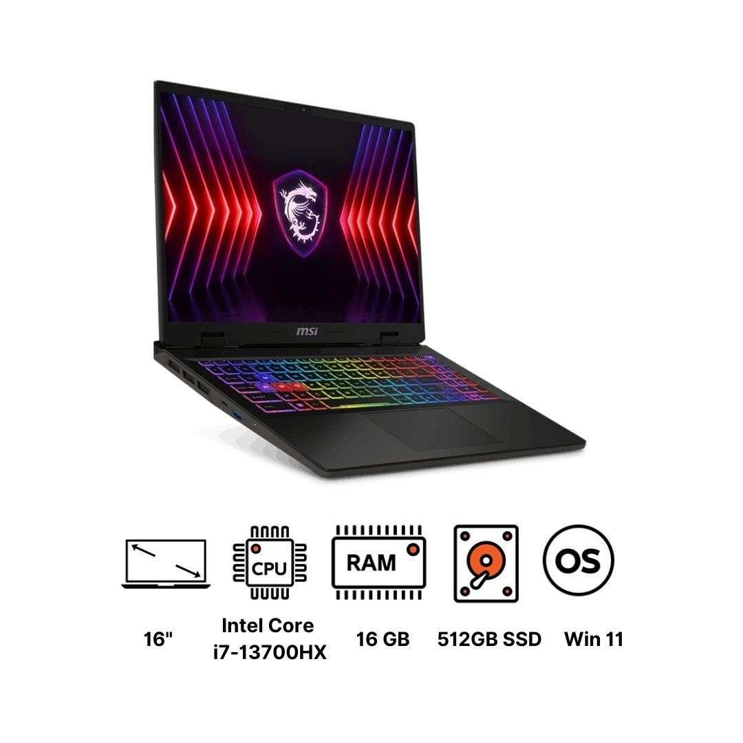MSI LAPTOP SWORD 16 HX B13VFKG 687EG I7 13700HX