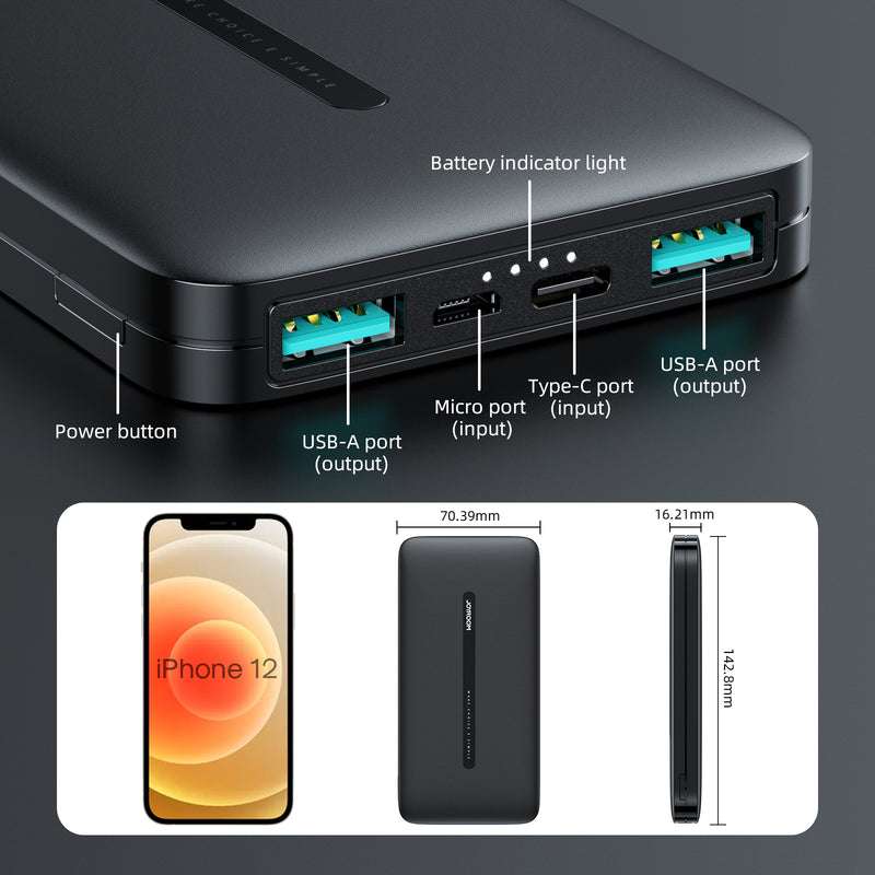 Power Bank Joyroom 10000Mah T012 خليه دايماً مشحون! شحن سريع