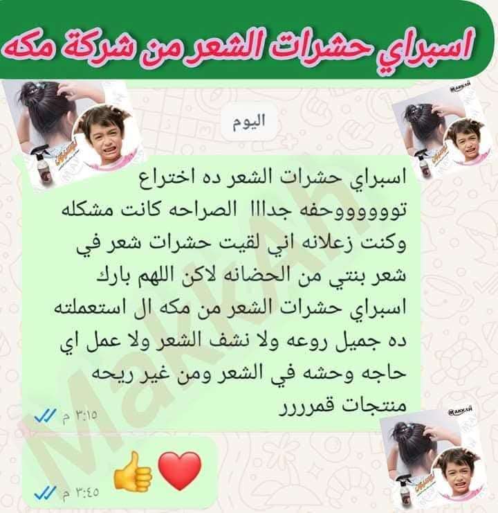 لوشن  حشرات الشعر