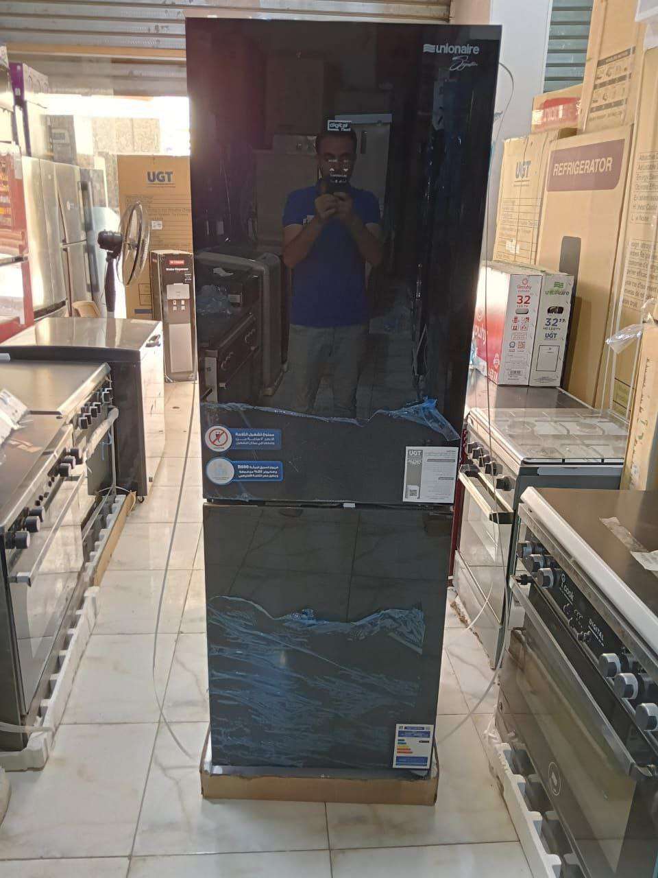 ثلاجه يونيون اير سنجتشر كومبي  موديل 500 سوبر تك 370 لتر نوفروست د