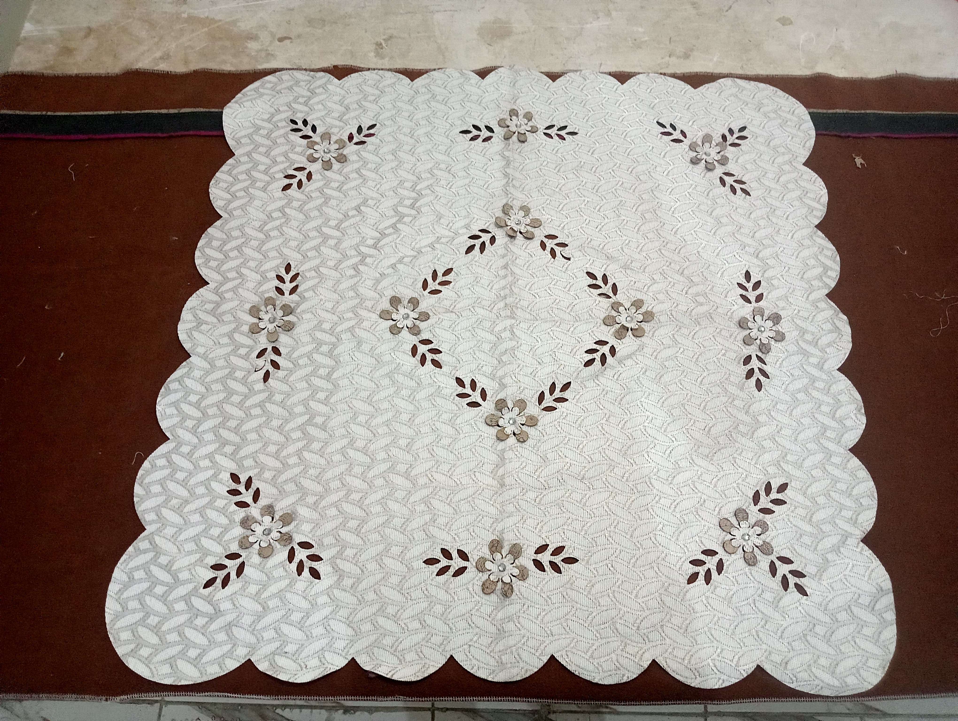 مفرش مربع ليزر حجاره ورده