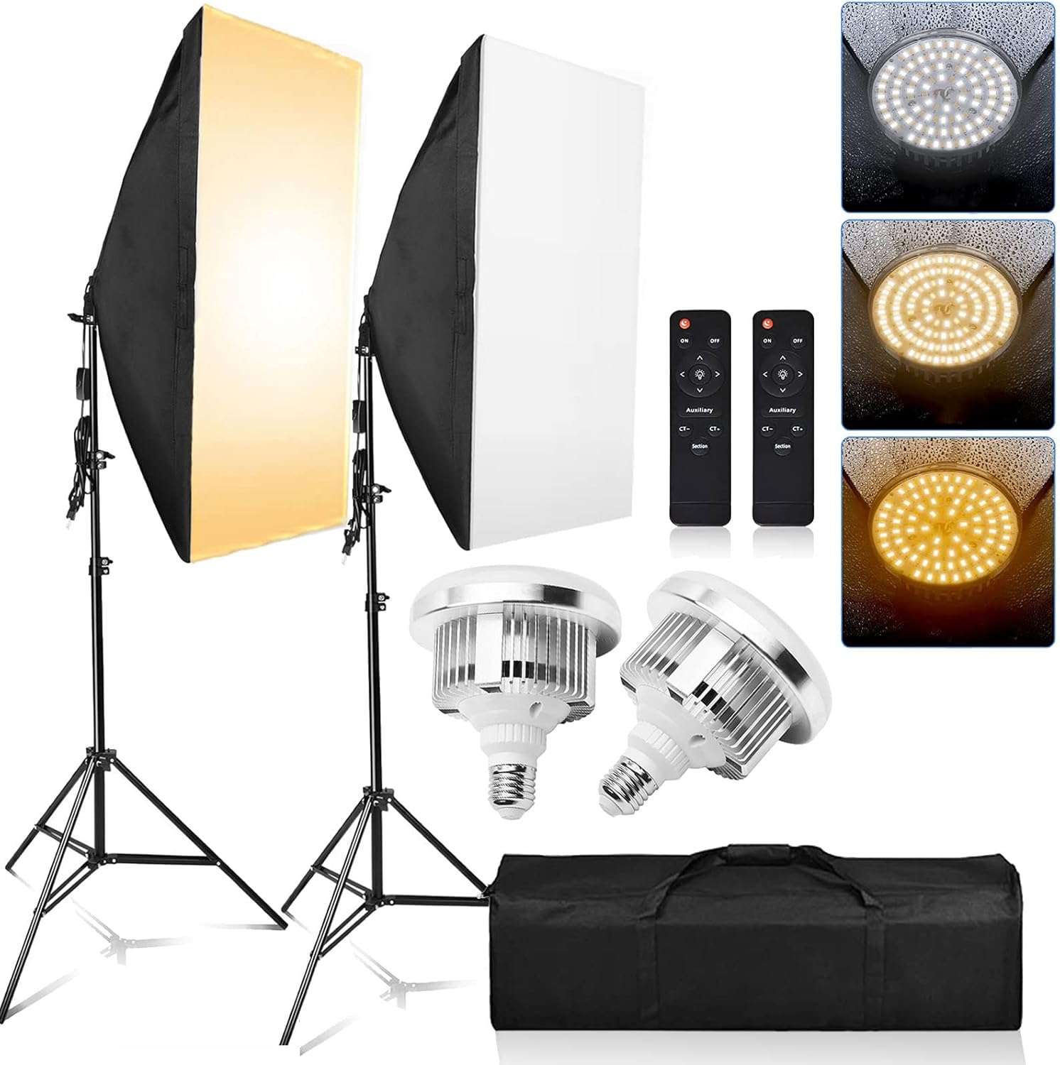 شنطة اضاءة تصوير سوفت بوكس 2 LED 150W