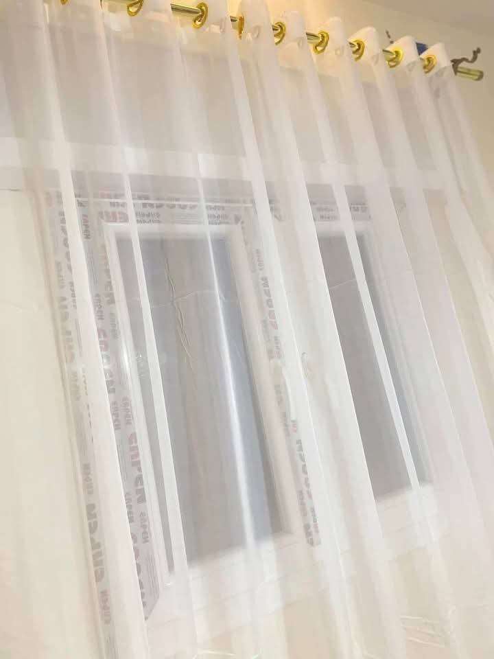 ستائر كتان ساده ومشبح