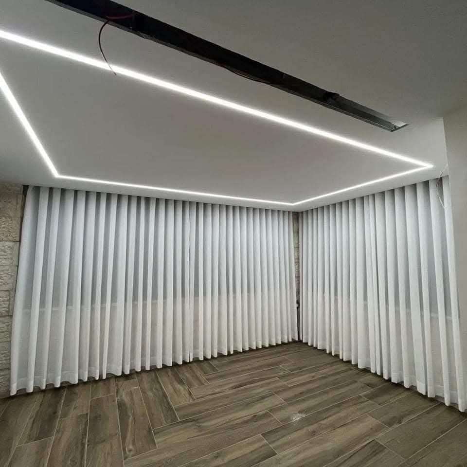 ستائر كتان ســاده