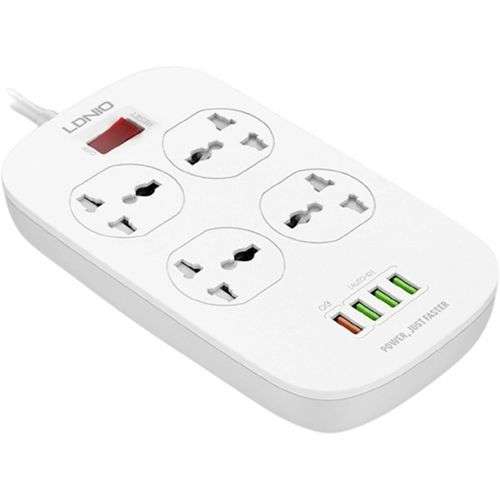 Ldnio DEFENDER SERIES SC4407 - 4 Power Socket 4 +4 USB’s Socket