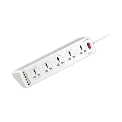 Ldnio Power Strip 10 Power Socket 6 USB 30W - White