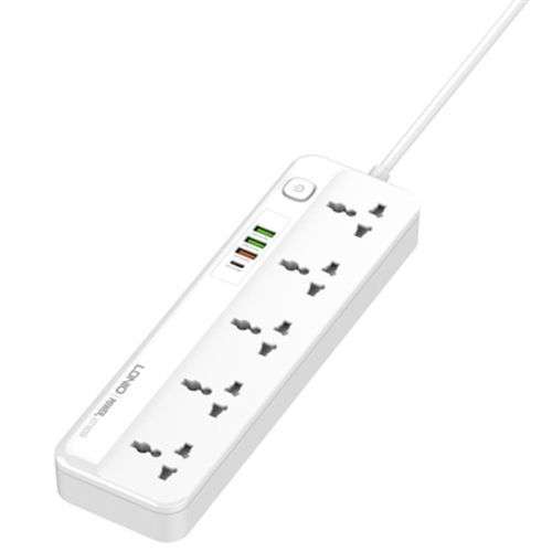 Ldnio SC5415 Power Strip With 5 Sockets PD20W  3-Port USB Charger