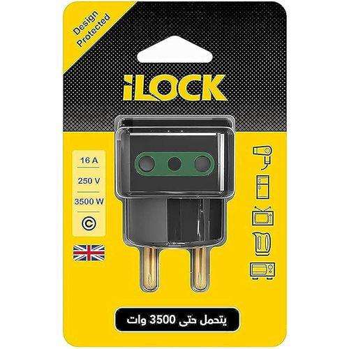 iLOCK 3 Port Wall Adapter 16A 250V 3500 Watt Black