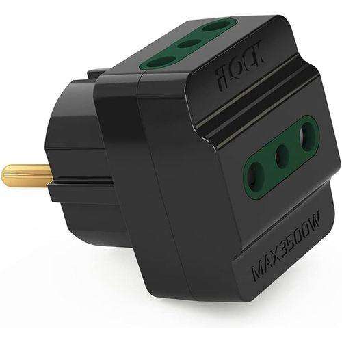 iLOCK 3 Port Wall Adapter 16A 250V 3500 Watt Black