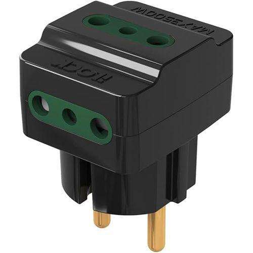 iLOCK 3 Port Wall Adapter 16A 250V 3500 Watt Black
