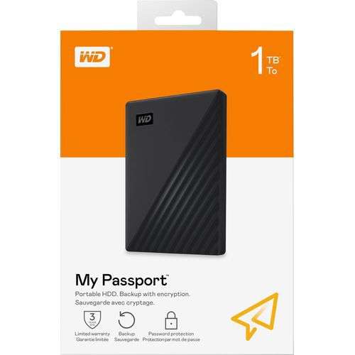 محرك صلب خارجي Western Digital WD 1TB External Hard Drive
