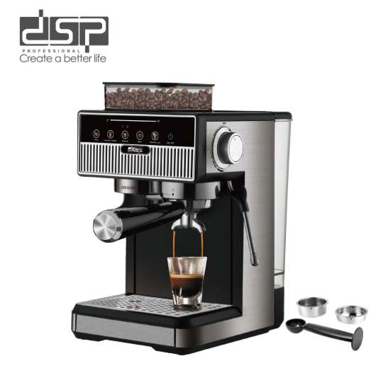ماكينة اسبريسو بمطحنة شاشة ديجيتال لاختيار المشروب 1350 وات 20 بار DSP