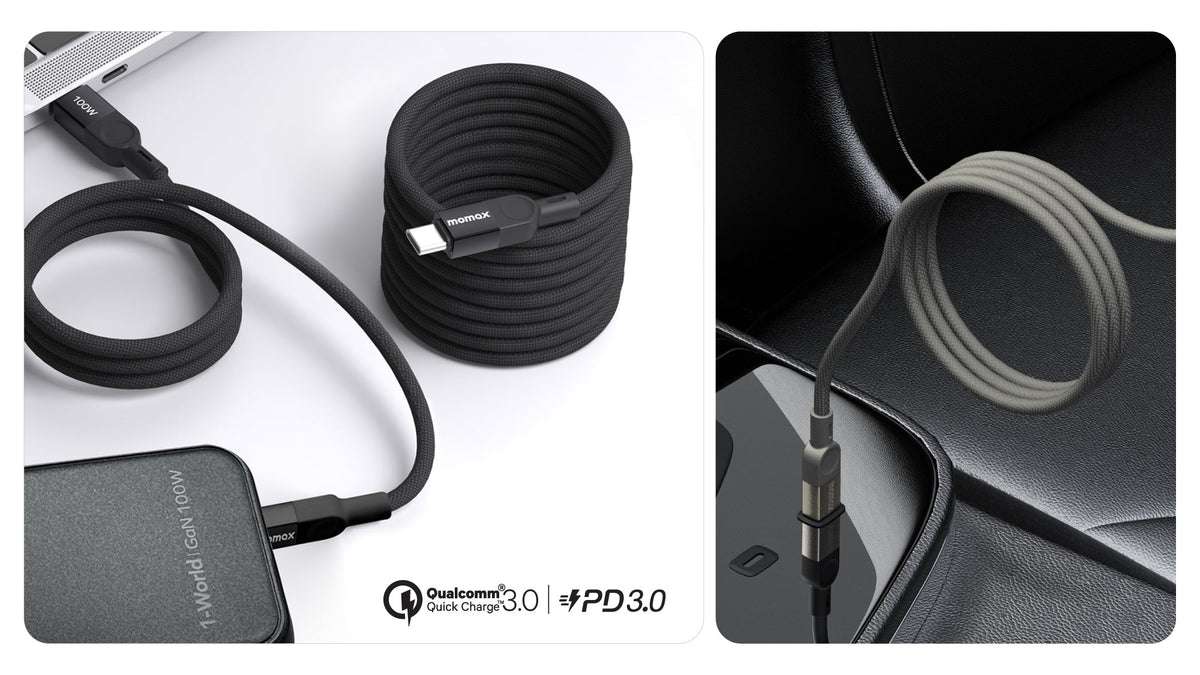 Momax mag link 100W USB-C to USB-C Magnetic cable