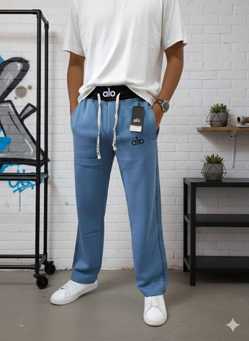 بنطلون Wide Leg سويت بانتس - أزرق سماوي
