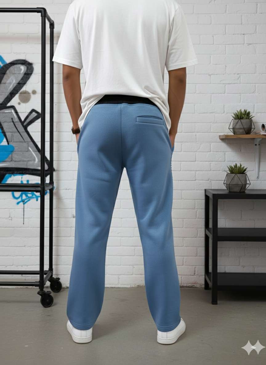 بنطلون Wide Leg سويت بانتس - أزرق سماوي