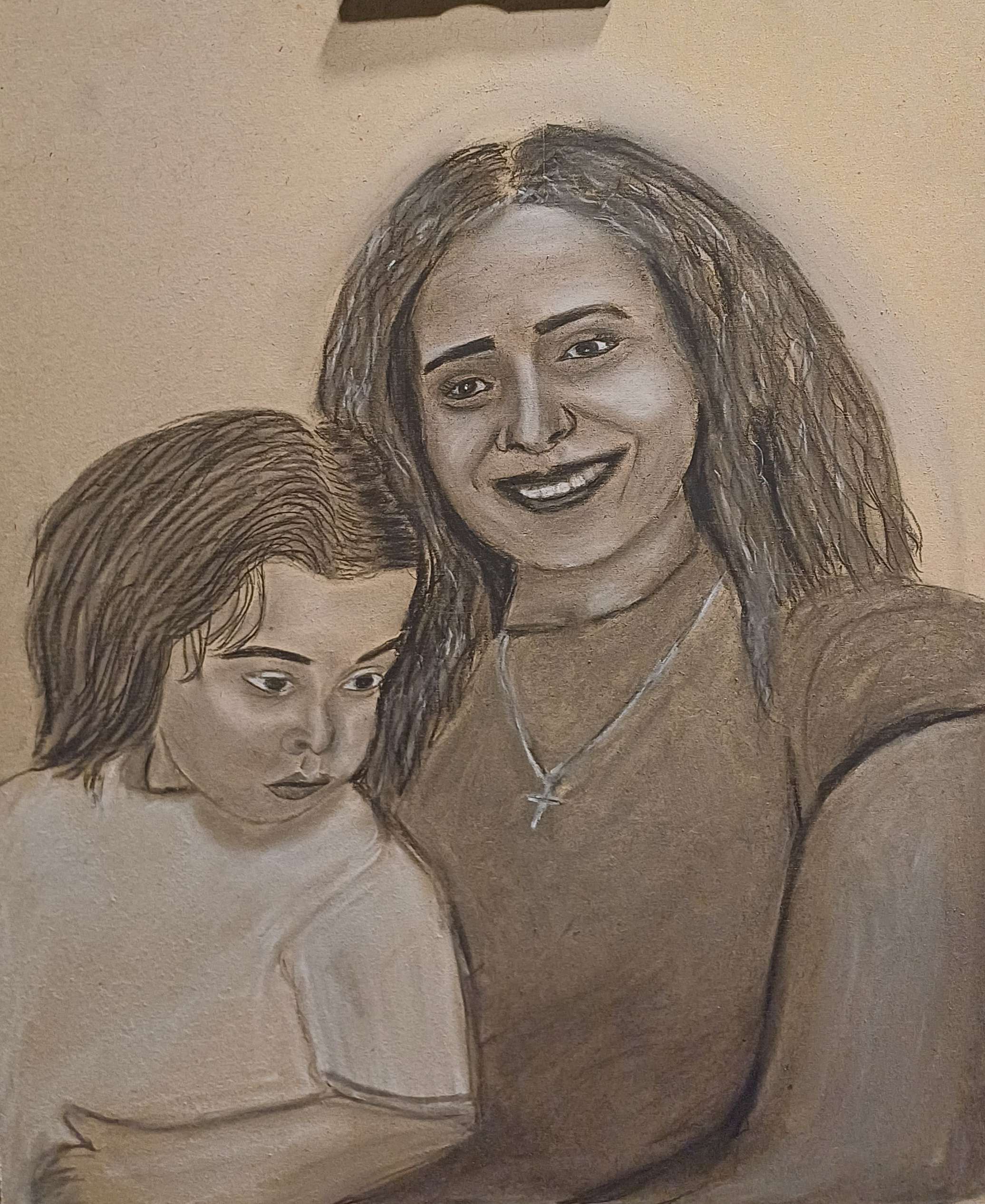 رسم صوره بالفحم 50x70 سم