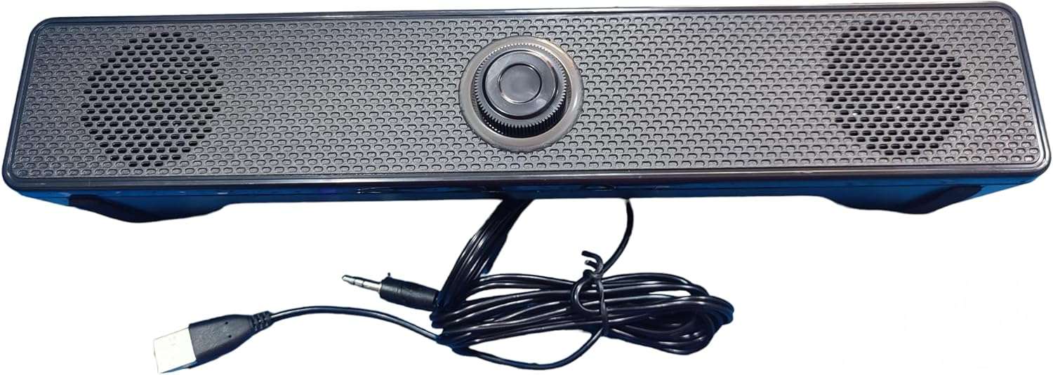 سماعات كمبيوتر بمنفذ USB مناسب للكمبيوتر واللاب توب والشاشات، سلكي