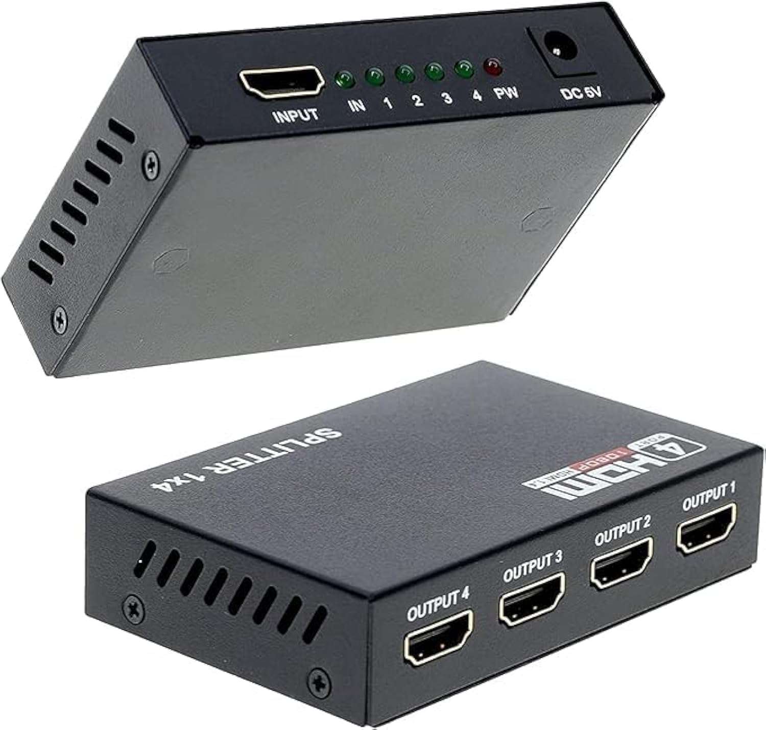 موزع HDMI يدعم 4 مخارج 1080 بيكسل يدعم التلفزيونات و الشاشات