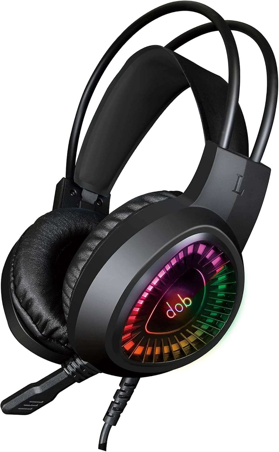 سماعة رأس جيمنج موديل H700 بمنفذ AUX ومزودة بميكروفون اضاءة ار جي بي