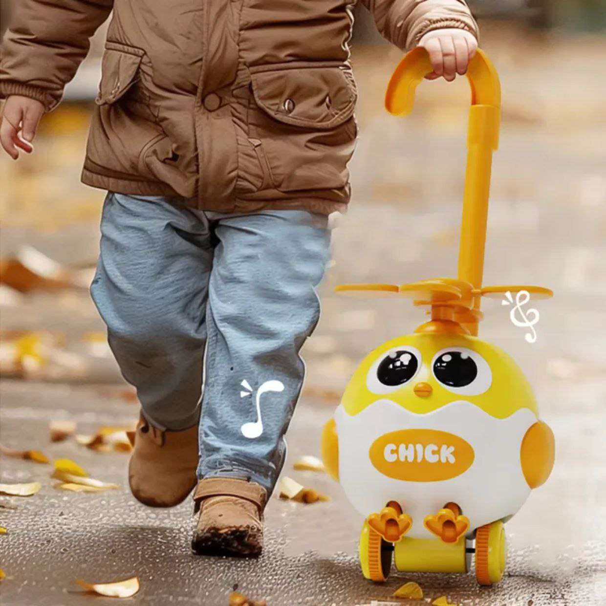 دجاجه بعصايه دفع للاطفال 789-1   فيها مروحه بتنور اضاءات مختلفه