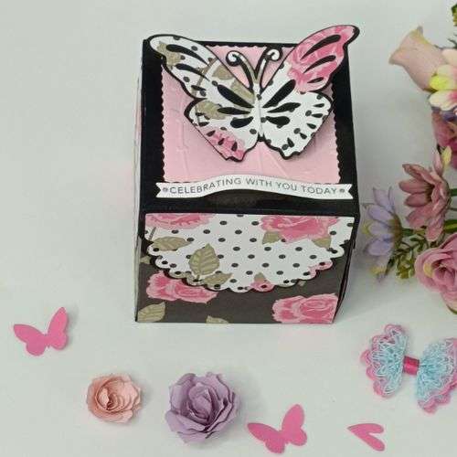 Handmade Butterfly Birthday Explosion Box and Photo Album