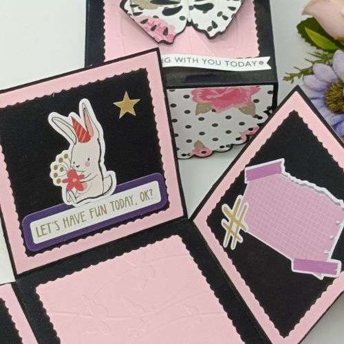 Handmade Butterfly Birthday Explosion Box and Photo Album