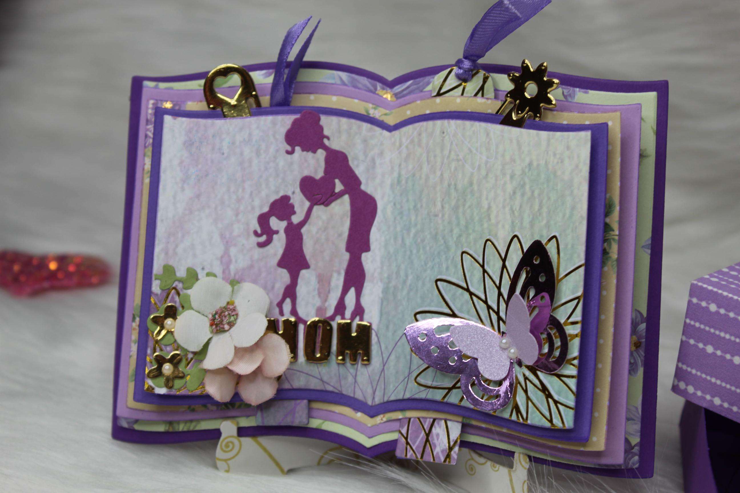 Handmade MOM Open Book  6 Layers