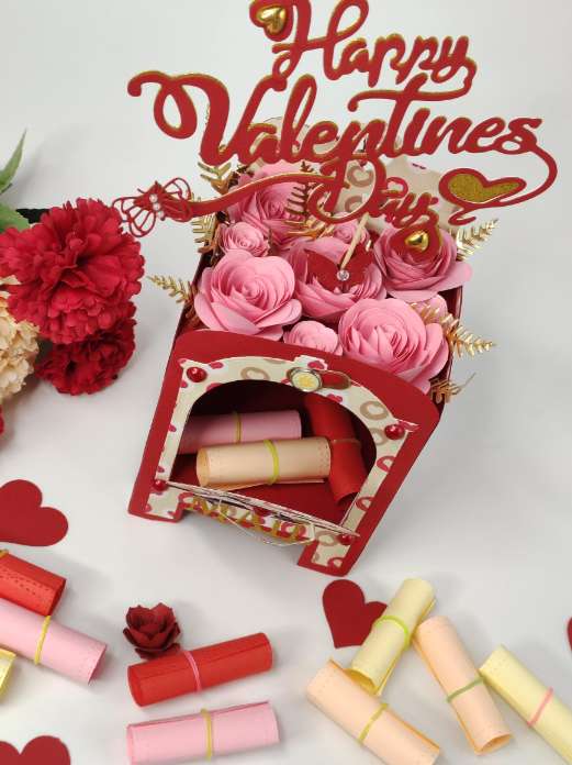 Handmade 3D Happy Valentine's Day Mailbox