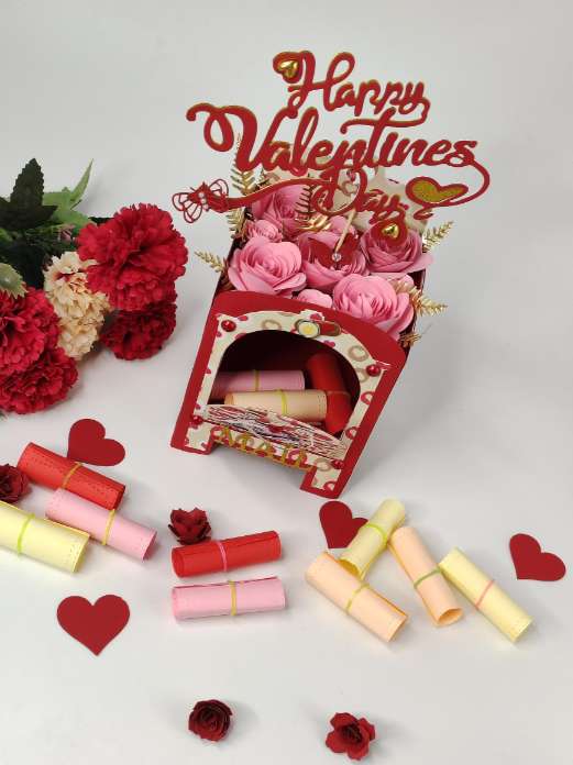 Handmade 3D Happy Valentine's Day Mailbox