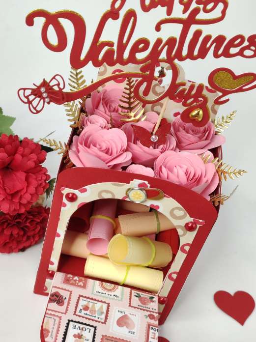 Handmade 3D Happy Valentine's Day Mailbox