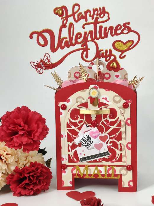 Handmade 3D Happy Valentine's Day Mailbox