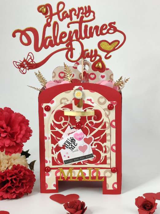 Handmade 3D Happy Valentine's Day Mailbox