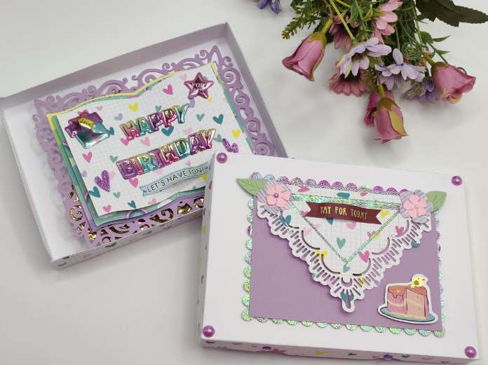 Handmade Happy Birthday Open Book  3 Layers