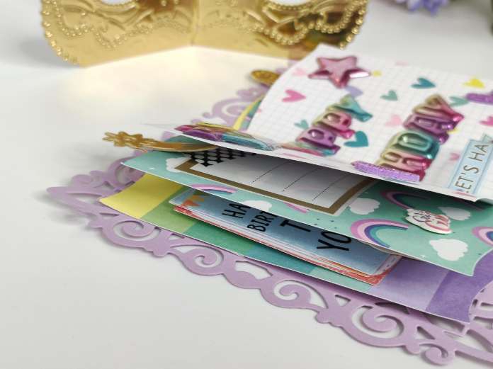 Handmade Happy Birthday Open Book  3 Layers