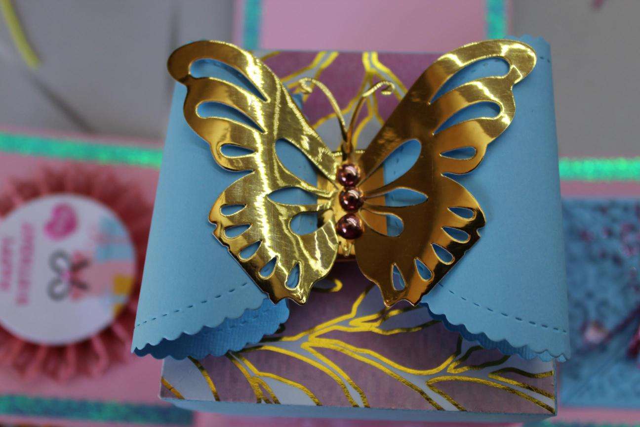 Handmade Birthday Explosion Box  2 Layers