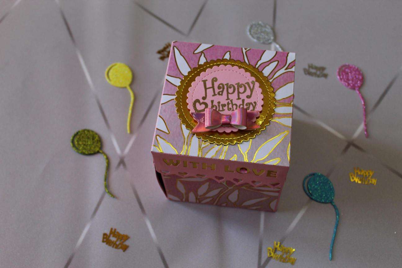 Handmade Birthday Explosion Box  2 Layers