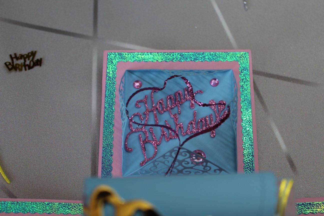 Handmade Birthday Explosion Box  2 Layers