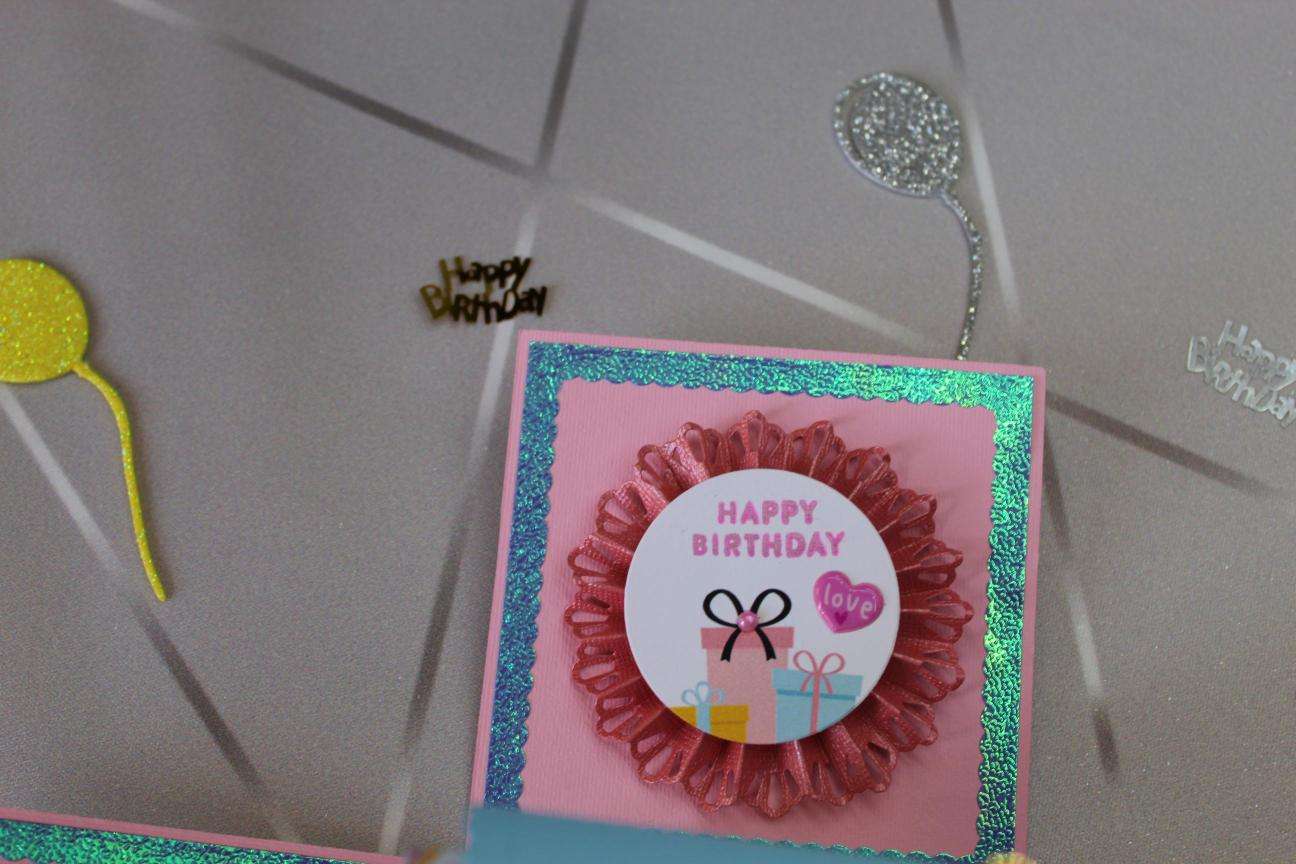 Handmade Birthday Explosion Box  2 Layers