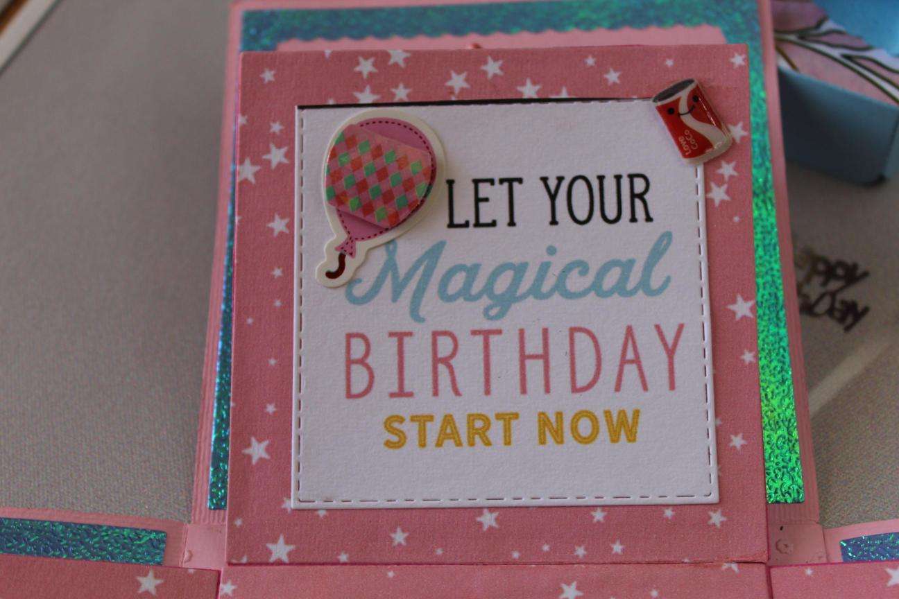 Handmade Birthday Explosion Box  2 Layers