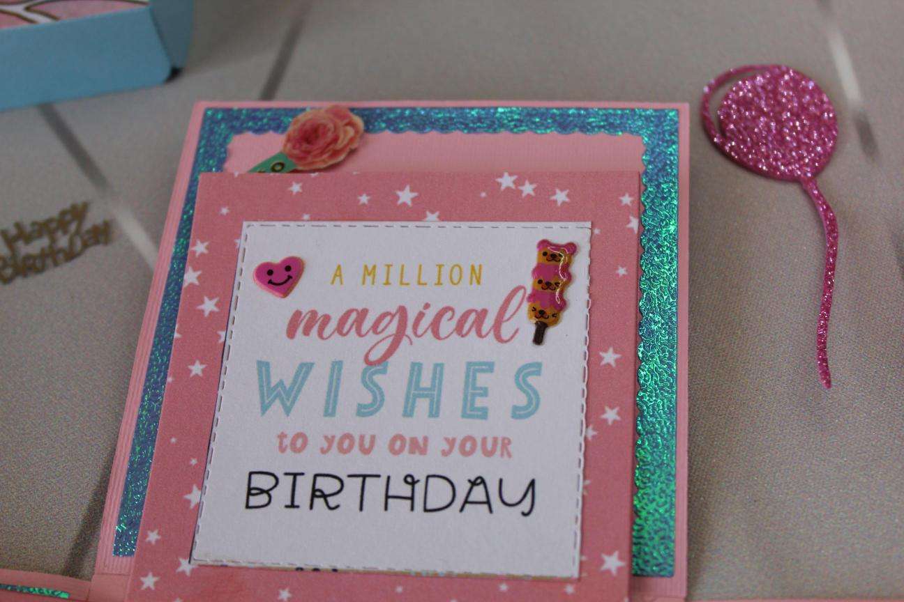 Handmade Birthday Explosion Box  2 Layers