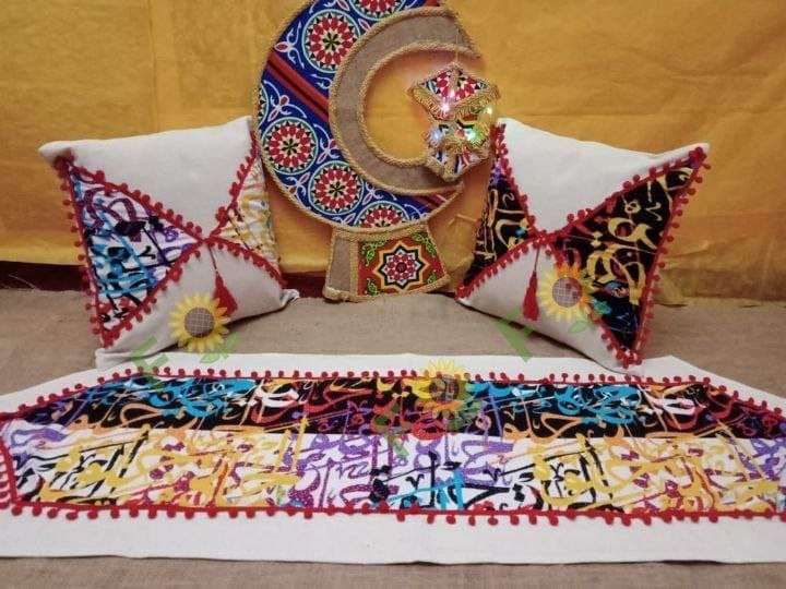 طقم مفارش ٣ قطع جديد وحصرى