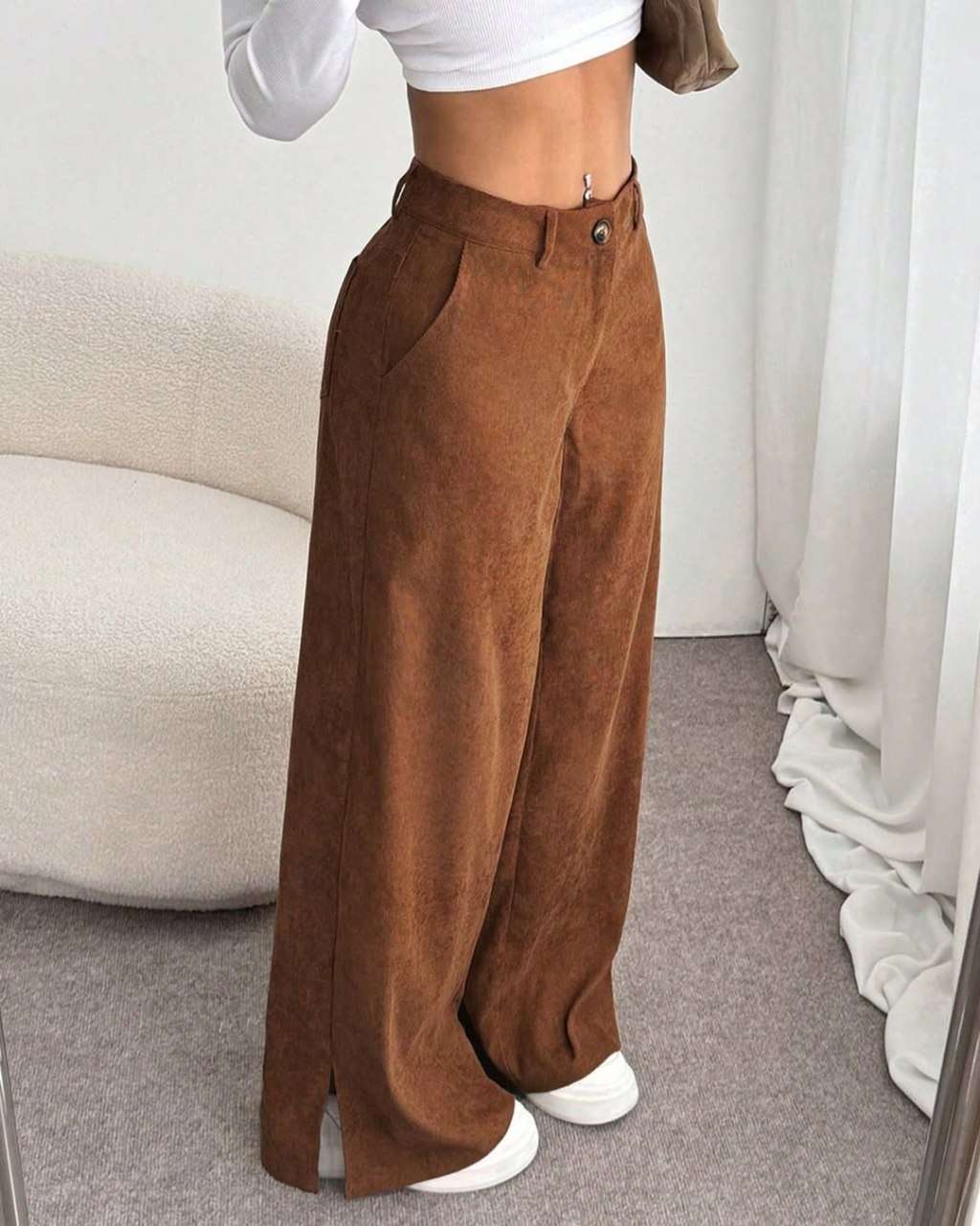 بنطلون  قطيفه مضلع